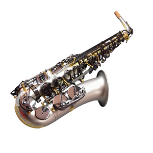 Saxophone alto professionnel Huayun en nickel argenté laqué avec étui rigide et embouchure - Product Image 1