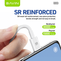 BAVIN gros excellent CB357 66w type c usb c charge rapide chargeur de téléphone portable données câble usb