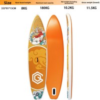 Planche à pagaie SUP Source-Factory, design graffiti poisson Koi, planche de surf gonflable portable en PVC pour adultes, ensemble complet d'équipement