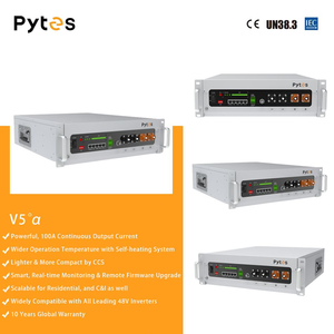 Paquete de batería de iones de litio solar Pytes Lifepo4 100AH 200AH 51,2 V 2.5KW 5KW 10KW Batería de litio montada en rack - Product Image 1