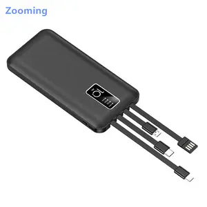 Banque d'alimentation <span class=keywords><strong>portable</strong></span> à charge rapide nouvelle arrivée 2023, vente chaude, 4 en 1, câbles intégrés, 10000mAh - Product Image 1