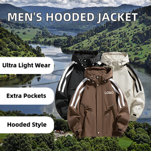 เสื้อแจ็คเก็ตซาฟารีลายพรางแบบสปริง OEM สั่งทำพิเศษ ผ้าไม่ทอ แฟชั่นกลางแจ้งสำหรับผู้ชาย ตกแต่งด้วยผ้าแบบแพทช์เวิร์ค ซิปแบบลำลอง มีกระเป๋าหลายช่อง - Product Image 2