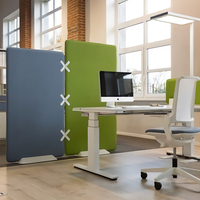 Vente en gros facile à installer espace de travail acoustique Panneau de confidentialité mobile Cloisons acoustiques pliantes en polyester