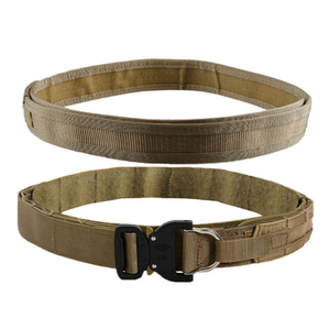 เข็มขัดยุทธวิธี GB00306 โพลีเอสเตอร์ ไนลอน สีดำ สีกากี สีเขียว ระบายอากาศได้ดี 2 ชั้น พร้อมห่วงเกี่ยวสำหรับกู้ภัยและการต่อสู้ - Product Image 5