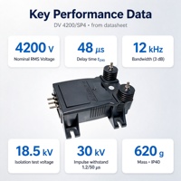 LEM DV4200/SP3 DV4200/SP4 DV4200/SP2 DV2000/SP2 Sensor Transduser Tegangan Efek Hall Loop Tertutup untuk Penggerak Industri dan Transit Rel