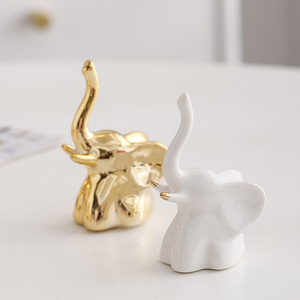 Statuetta di <span class=keywords><strong>Elefante</strong></span> in Ceramica Personalizzata, Artigianato in Porcellana Ecologico e Moderno, <span class=keywords><strong>Statua</strong></span> di <span class=keywords><strong>Elefante</strong></span> Natalizia per Decorazioni e Regali - Product Image 2