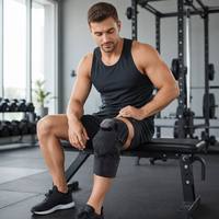 Elektrisches Knie-Massagegerät mit Wärme, Luftkompression, Vibration, Rotlichttherapie, 3 Wärmestufen, Kabellos Aufladbar für Arthritis
