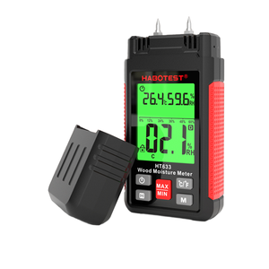 HT633 DC Résistance Pin-Type Humidimètre pour bois Mesurer les matériaux de construction pour la température d'humidité pour les tests d'humidité du bois - Product Image 1