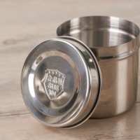 Boîte de rangement alimentaire multifonctionnelle en acier inoxydable 201 avec couvercle de sécurité, facile à nettoyer, portable, 0-1L, pour la maison, le bureau, l'école, le restaurant