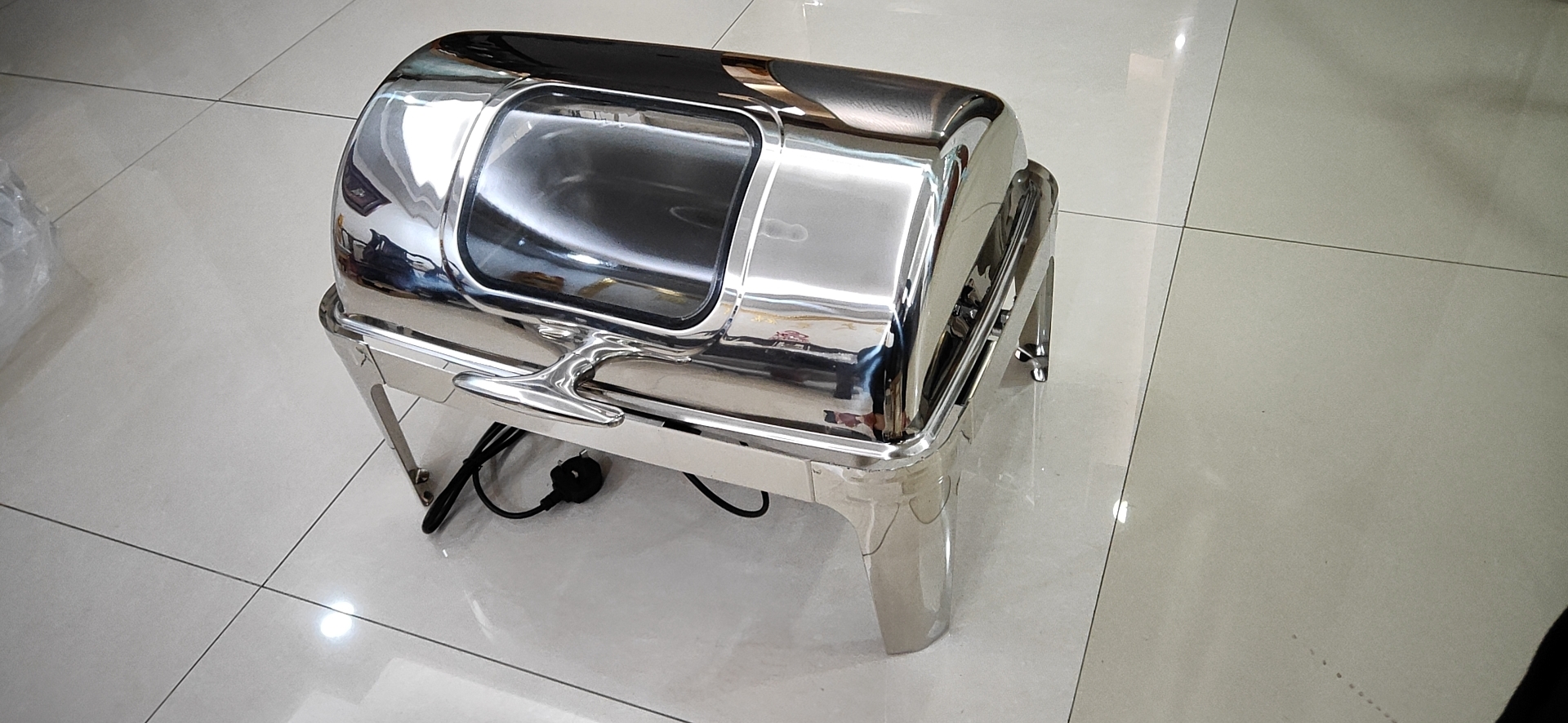 Luxury Roll Top Saving Chafing Dish Dishes Stainless Steel Buffet Food Warmer Display Set