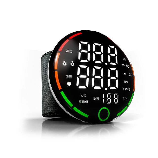 Manufacturer's cross-border export English-language wrist electronic blood pressure monitor, home use, fully automatic