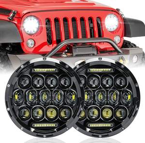 OVOVS Faro Delantero LED Redondo de 7 Pulgadas con Luz Alta y Baja DRL, Faro LED de 75W para Jeep Wrangler JK, Land Rover, <span class=keywords><strong>Lada</strong></span> Niva - Product Image 1