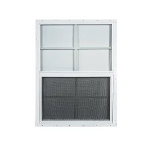 Low-E Glass 36 X 72 Double Hung Replacement Windows American Black And White Vinyl Double Hung Windows