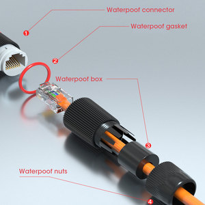 Cat5e Cat6 nữ để kết nối nữ LAN Cáp Extender ngoài trời Lan coupler adapter Keystone Jack không thấm nước RJ45 Ethernet - Product Image 2