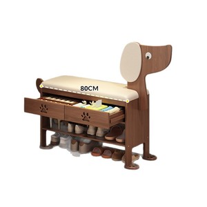Treasure Puppy <b>Shoe</b> Changing Stool Solid Wood Storage <b>Bench</b> Entrance <b>Shoe</b> Rack For Home Use - Product Image 5