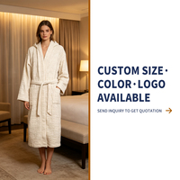 Peignoir en tissu éponge jacquard en coton, col châle, blanc, peluche haute densité, pour la maison et la salle de bain, unisexe, avec ceinture, service ODM