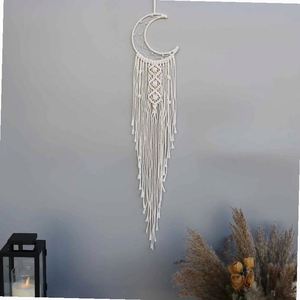 Wand Arte Boho Vorschulregale Große Wanduhr Hängende Runde Essmatte Holz Wohnmatte Faser Makramee Wandbehang - Product Image 5
