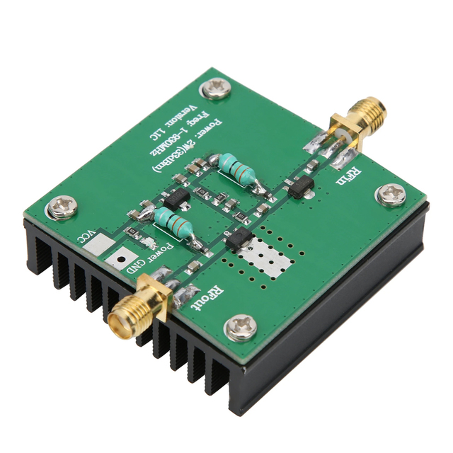 2W RF Power Wideband Amplifier Amplification Module 1-930MHz Amplifier Working Frequency 12VDC RF Power Amplification