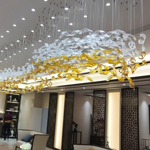 Liyu Twisted Leaf Hanging <b>Ceiling</b> Decor <b>Light</b> 1x1x1m LED Hotel Guesthouse Chandelier Pendant Lighting - Product Image 1