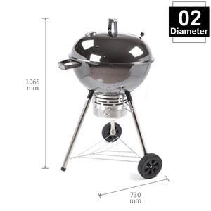 <span class=keywords><strong>KEYO</strong></span> Barbecue de 22.5 pouces barbecue barbecue extérieur en métal acier charbon de bois barbecue bouilloire grilles - Product Image 2