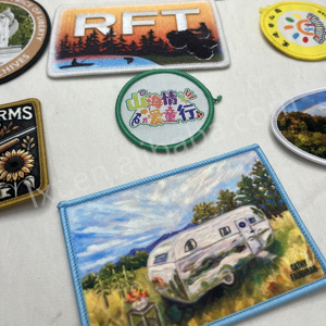 Tùy chỉnh thêu các bản vá lỗi làm việc Áo sơ mi con chó cổ áo sắt-on vải dệt chéo cá nhân nhãn thêu vá - Product Image 2