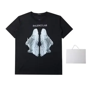 SIGH-Camiseta con estampado de zapatos para hombre, ropa de marca original de lujo para parejas, camisas de diseñador de marcas famosas