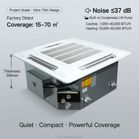Unité de ventilation à cassette 2 tuyaux 4 voies à faible bruit, refroidissement par eau, avec pompe, télécommande automatique pour système de climatisation centralisée
