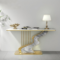 Table d'entrée moderne de luxe en pierre, table d'appoint créative simple pour salon, hôtel ou villa