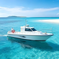 Bateau de pêche en fibre de verre Grandsea, longueur 29 pieds, petite cabine, bateau de pêche avec moteur hors-bord à vendre