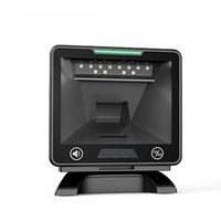 Lecteur de codes-barres de bureau JINGXIN pour caisse de supermarché, double interface USB RS232, multilingue, capteur CMOS double mode 1D/2D