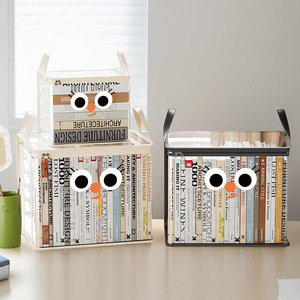 Caja organizadora de libros plegable transparente personalizada de fábrica, con función antipolvo, de mimbre y aluminio, para estudiantes. - Product Image 1