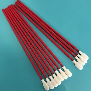 761 Lint Free Red Handle Industrial Cleaning Stick Cleanroom Microfiber Swab Suppliers