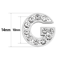 Connecteurs en alliage de 10 mm/8 mm avec lettres anglaises perforées pour la fabrication de bracelets, de porte-clés et d'accessoires de bijoux DIY