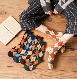 2022 New Wholesale Ladies Thick <b>Wool</b> Crew Winter Calcetin Chaussettes Plaid Pattern Woolen <b>Socks</b> Women Unisex - Product Image 1
