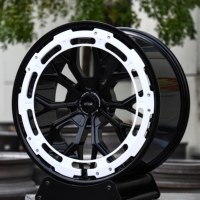 Jantes forgées HTOR 21x11 pouces 5x130, finition noir brillant avec anneau blanc, compatibles avec 911 Carrera Panamera Cayenne Macan Taycan Cayman GTS