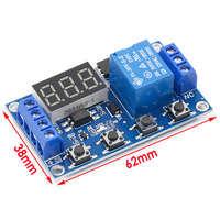 Module de relais avec déclencheur de coupure de courant, circuit de temporisation cyclique, interrupteur, matériau FR-4, couleur bleue, carte PCB et PCBA