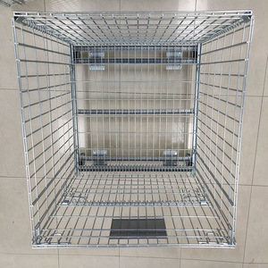 Hoogwaardige op maat gemaakte CNC-gefreesde roestvrijstalen vouwbare logistieke kooi-<span class=keywords><strong>trolley</strong></span> voor supermarkten met eenvoudige opslag en OEM-service - Product Image 5