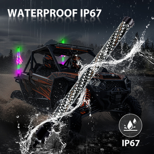 2023 música Control remoto APP ATV UTV 1.3ft /1.7ft/ 2ft antenas en espiral Antena Led RGB <span class=keywords><strong>corto</strong></span> ancho Led látigo luces para Polaris RZR - Product Image 2