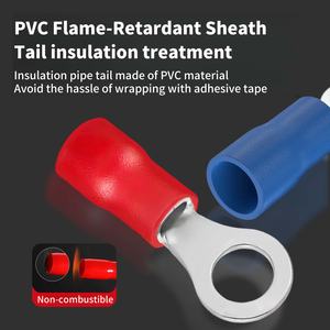 Электрические клеммы CNXI серии RV с сертификатом UL, обжимные, луженые, с изоляцией из ПВХ, медные кольцевые наконечники для автомобилей - Product Image 3