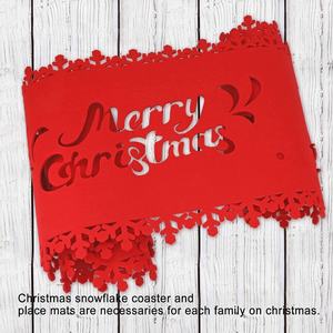 Familia Navidad vacaciones <span class=keywords><strong>Mesa</strong></span> Lino cena fiesta <span class=keywords><strong>Mesa</strong></span> decoración Navidad copos ciervo <span class=keywords><strong>fieltro</strong></span> rojo <span class=keywords><strong>camino</strong></span> <span class=keywords><strong>de</strong></span> <span class=keywords><strong>mesa</strong></span> - Product Image 3