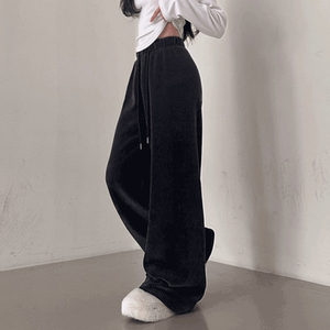 Nouveau style été 2026 – Pantalon en velours côtelé uni, minimaliste, respirant, écologique, taille mi-haute, devant plat, avec cordon de serrage - Product Image 6
