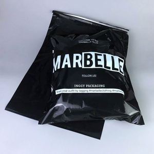 Custom Compostable Biodegradable Matte Black Poly Square Bottom Mailer Bags for Supermarket Clothing Shipping-Recyclable Courier - Product Image 1