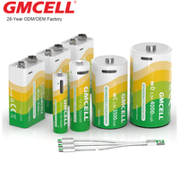 4 Pak Baterai Isi Ulang AAA 1.5V Baterai Lithium Isi Ulang USB Tipe C untuk Mainan, Jam, Radio, Kunci Pintu Pintar