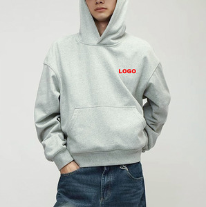 OEM personalizado para hombre Boxy de gran tamaño de alta calidad de peso pesado sudaderas con capucha logotipo personalizado 100% algodón Terry bordado Sudadera con capucha - Product Image 1
