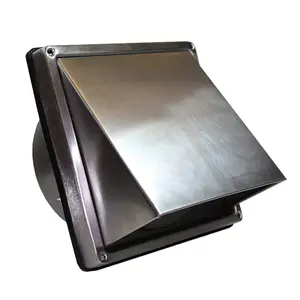 Stainless Steel ventilation air vent with flap SUA Cowled Wall Vent Non Return Flap