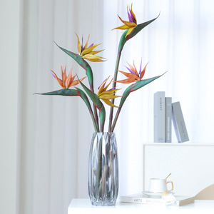 Fleur artificielle d'oiseau de paradis d'automne en PVC souple, haute simulation, pour décoration maison et mariage - Product Image 1