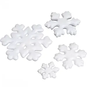 Foam Snowflake Flakes Snowflake Pendant Christmas Decoration Supplies DIY Handmade Material Accessories