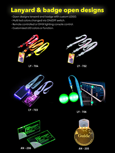 SOFFA 아크릴 <span class=keywords><strong>LED</strong></span> 랜야드 배지 맞춤형 투명 레이저 각인 명찰 ID 배지 이벤트용 - Product Image 6