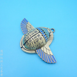 Pendentif Rétro en Métal en forme de Scarabée, en Alliage de Zinc, avec Design Magnétique Séparable, Breloque Insecte Thème, Accessoire Cadeau Unisexe - Product Image 1