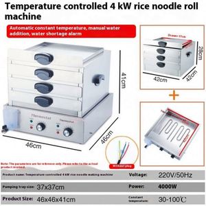 Portable <b>Electric</b> Rice Noodle Roll Machine <b>Steamer</b> New Design Food Grade Stainless Steel 220V Home Use Restaurant Used - Product Image 4